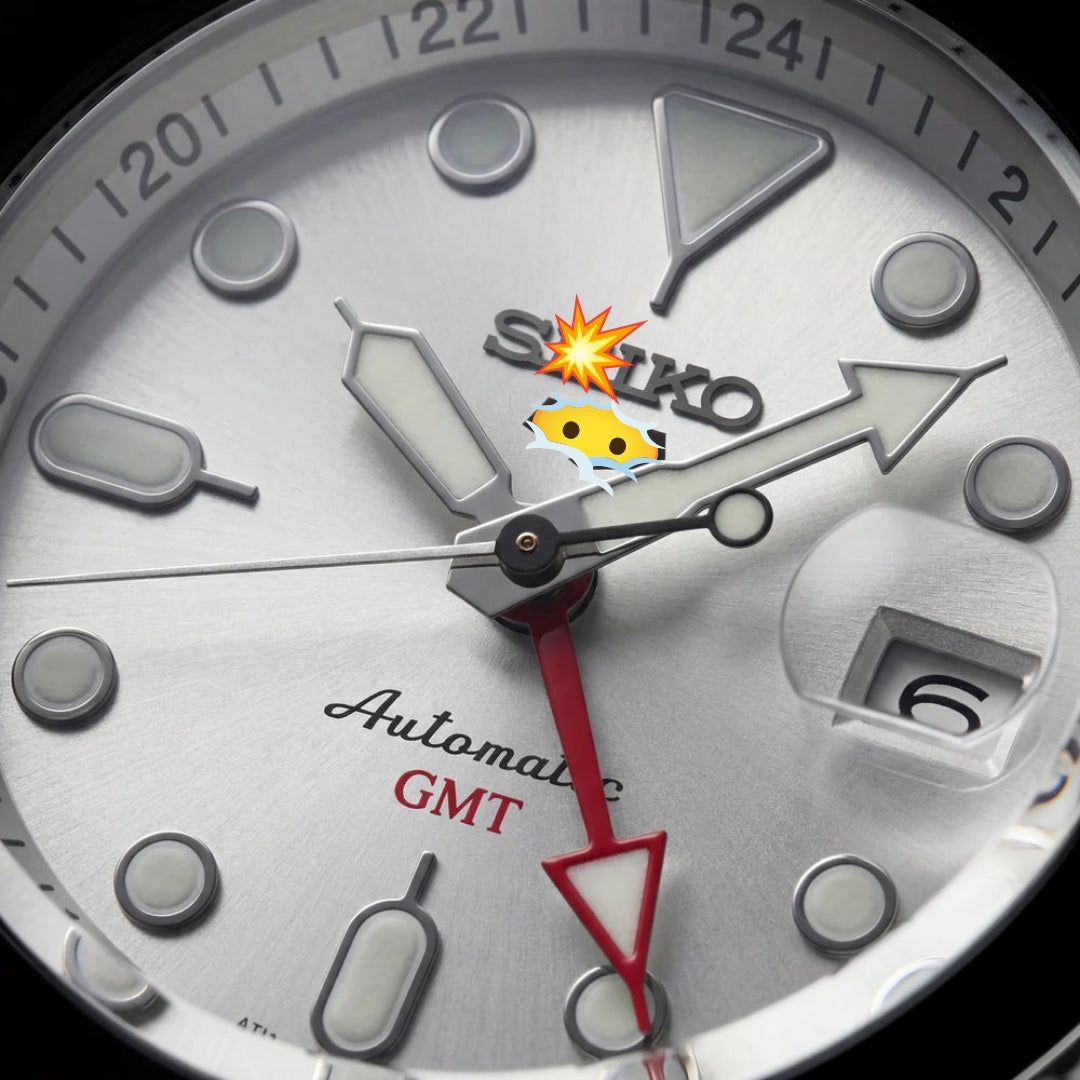 Silver Dial Pepsi GMT Automatic Steel Watch