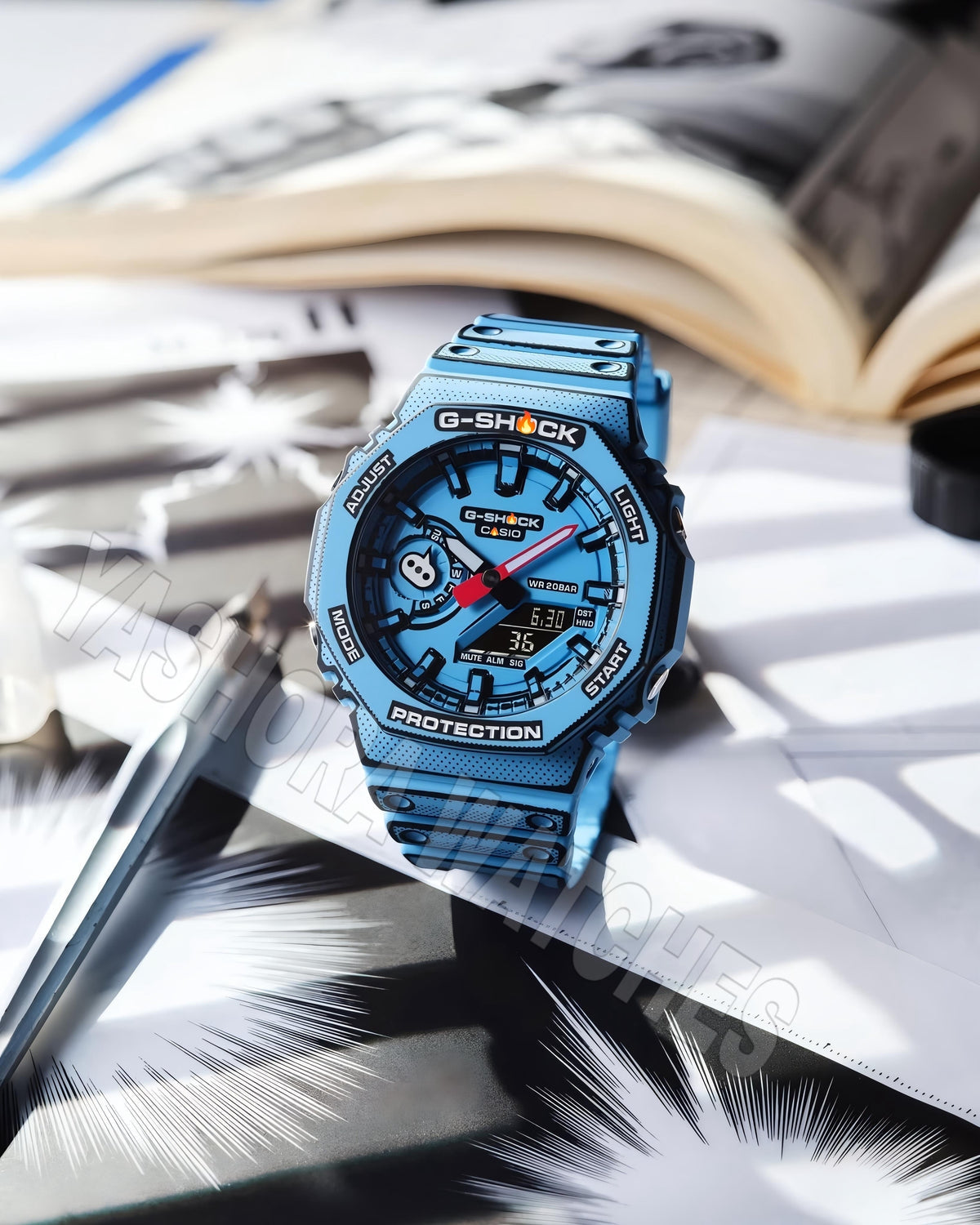 G-Sh*ck 2100 OAK Manga Editio BLUE