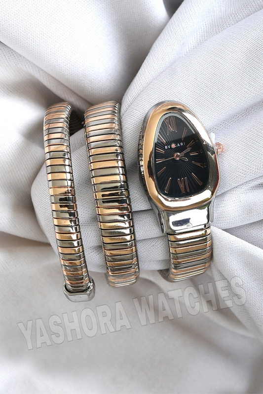 BVL SERPENTINE WITHOUT STONE TWO TONE ROSEGOLD SPIRAL
