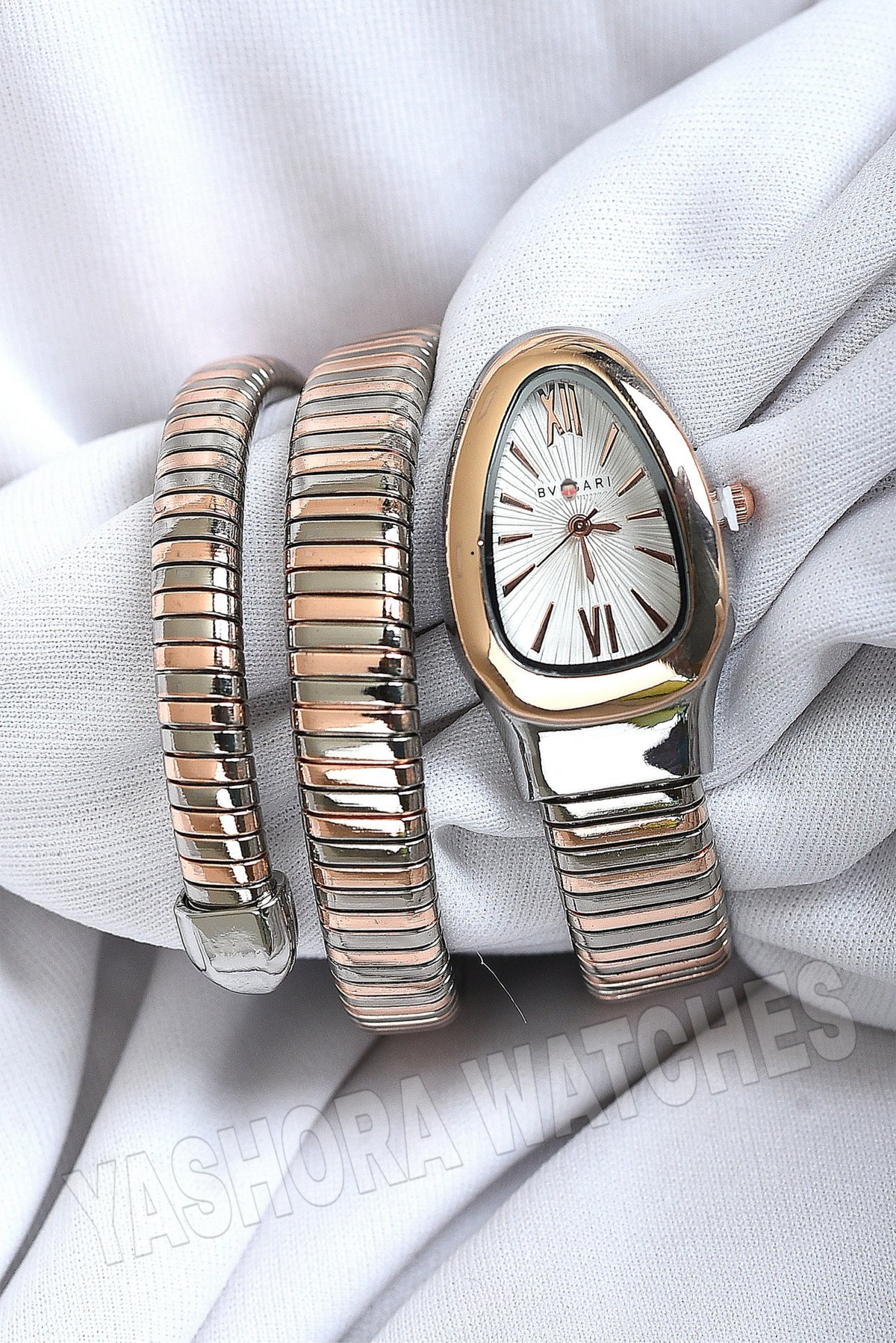 BVL SERPENTINE WITHOUT STONE TWO TONE ROSEGOLD SPIRAL