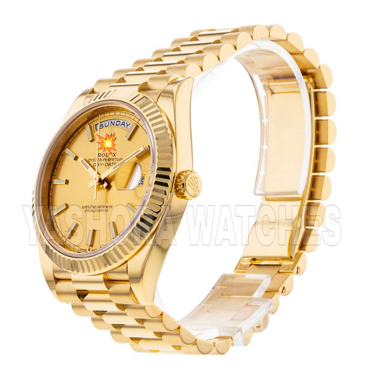 Rol*x Day-Date 41 228238 Fluted Bezel Gold DIAL