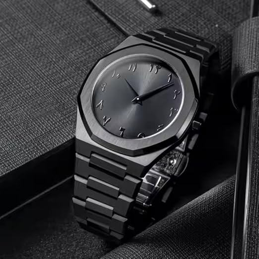 Arabic premium mens watch black