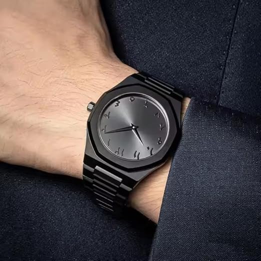 Arabic premium mens watch black