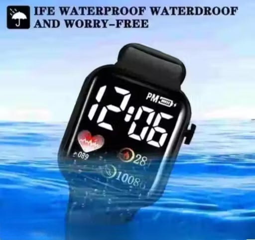 Digital watch black
