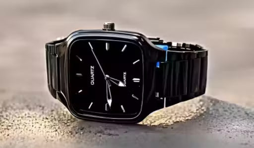 Black premium mens watch