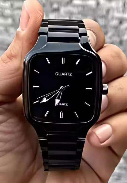 Black premium mens watch