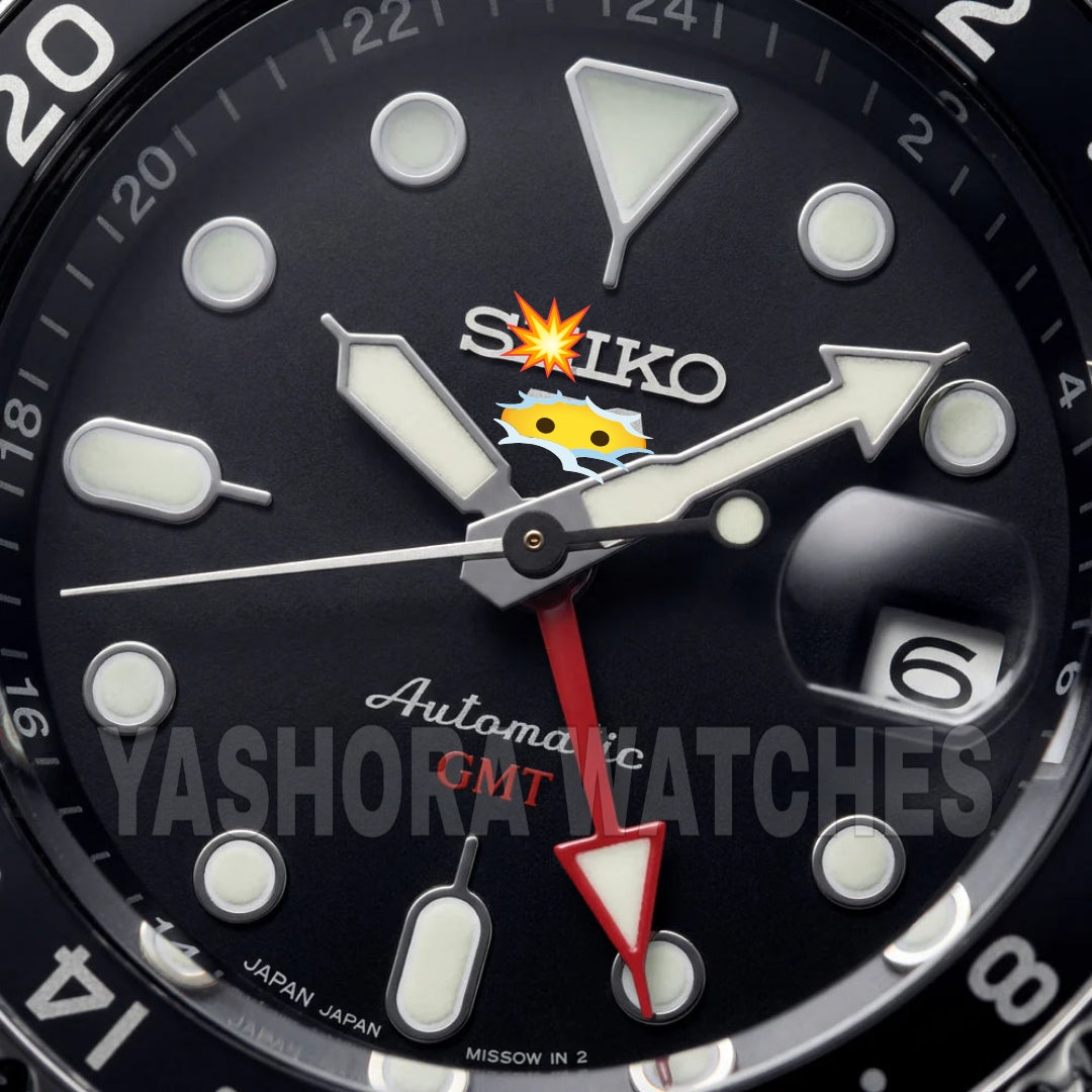 Midnight Black Dual-Tone GMT Automatic Steel Watch