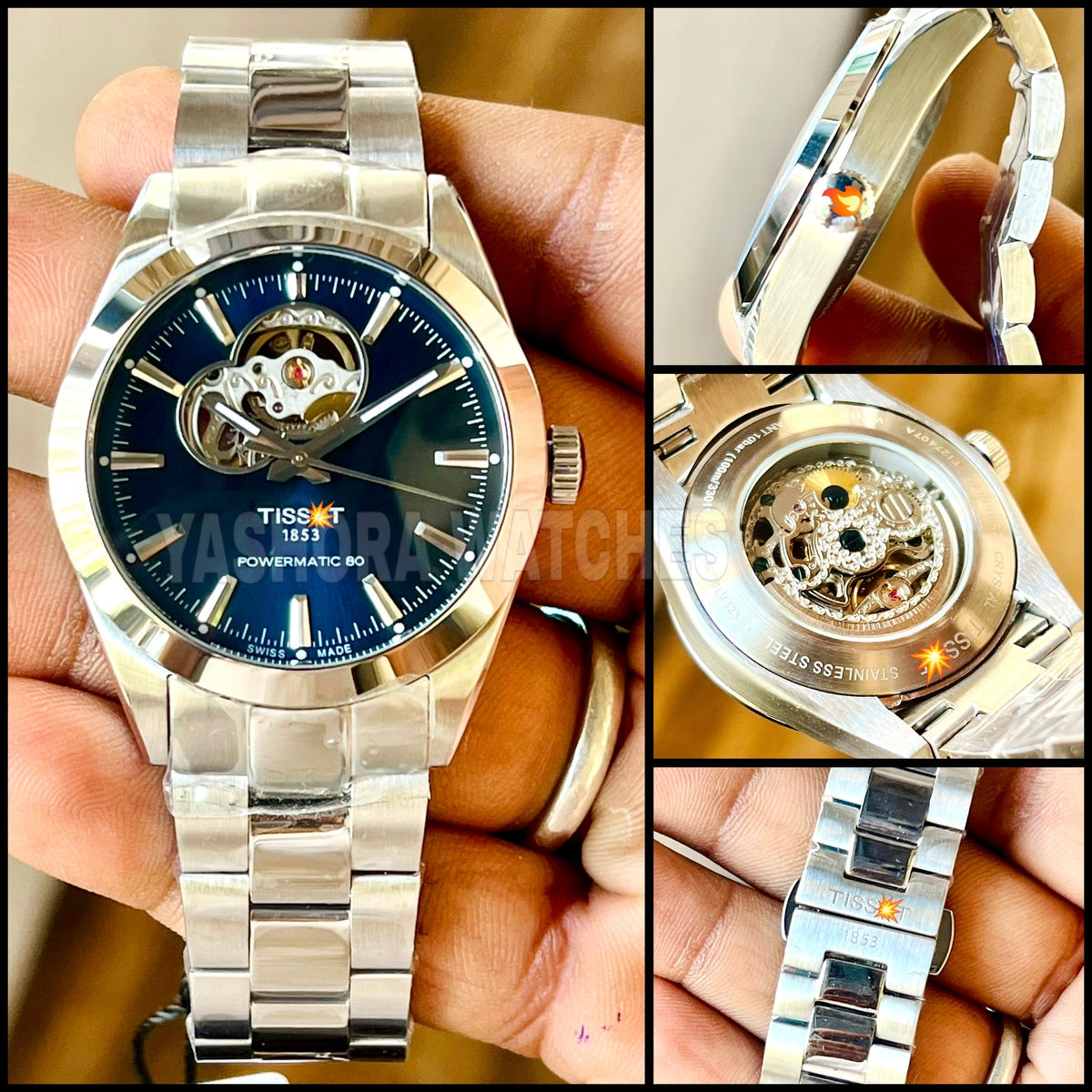 Tiss*t Gentleman Powermatic 80 Open Heart HIGH PREMIUM QUALITY AUTOMATIC