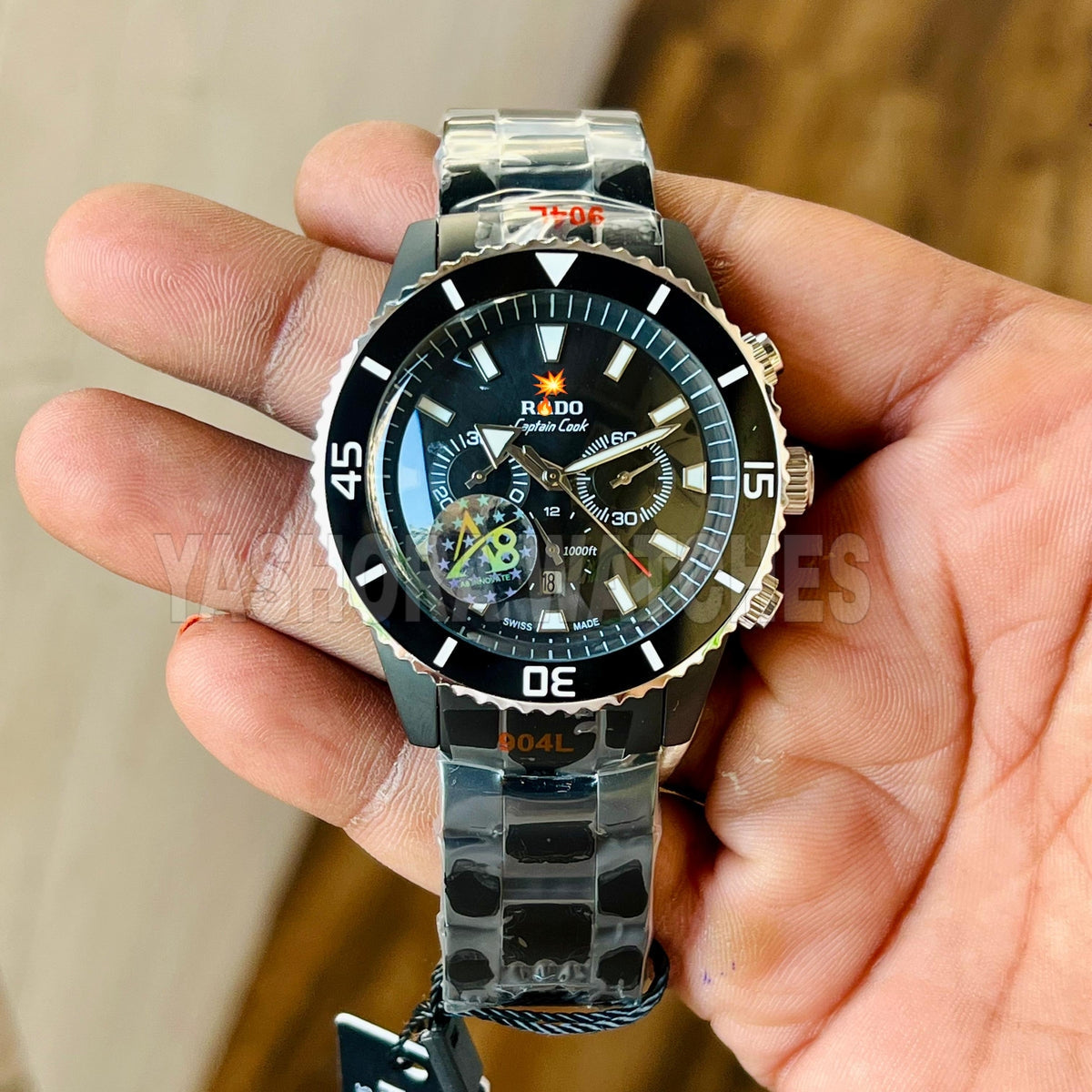 R*DO CAPTAIN COOK JAPAN AUTOMATIC HIGH PREMIUM QUALITY FULL BLACK METAL BELT
