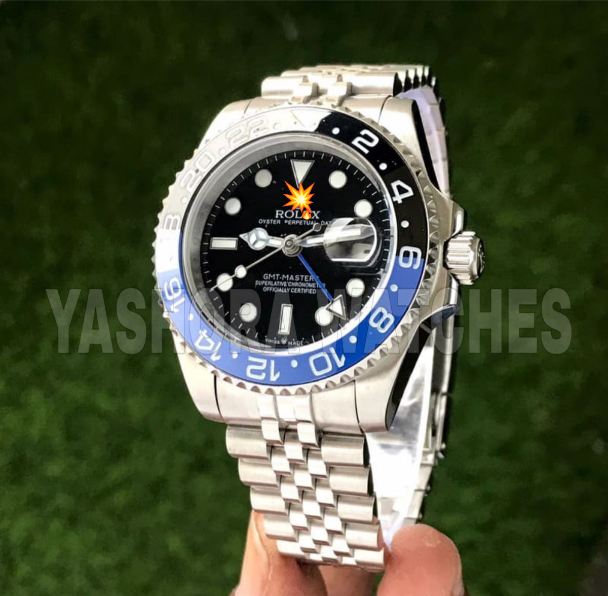 Rol*x GMT Matser || Batman Limited Edition Silver Blue Japanese Automatic Master Quality Mens Watch