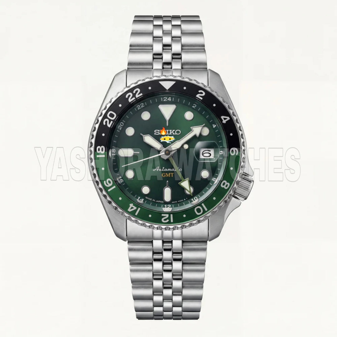 Emerald Green GMT Automatic Steel Watch