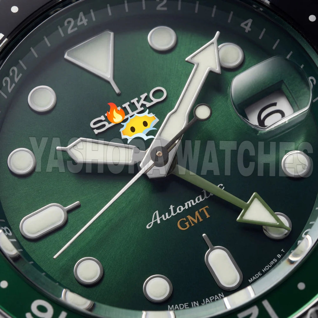 Emerald Green GMT Automatic Steel Watch
