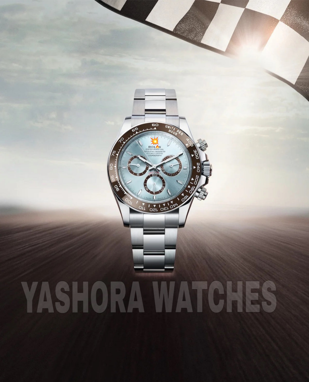 Rol*x Daytona Cosmograph Stainless Steel Sky Blue Dial Japanese Master Quality Mens Watch