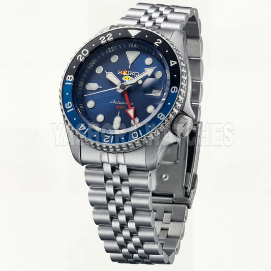 Ocean Blue GMT Automatic Steel Watch