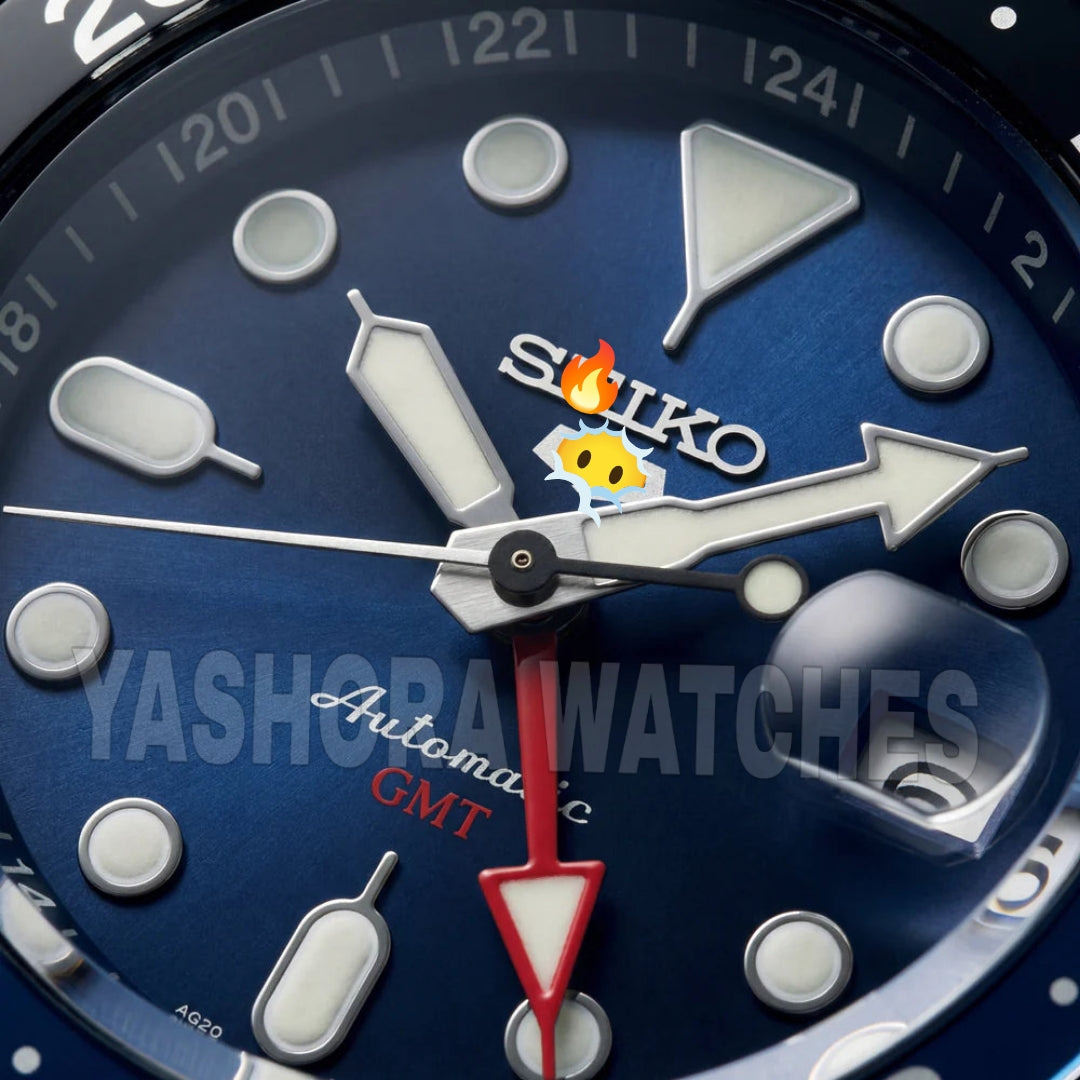 Ocean Blue GMT Automatic Steel Watch