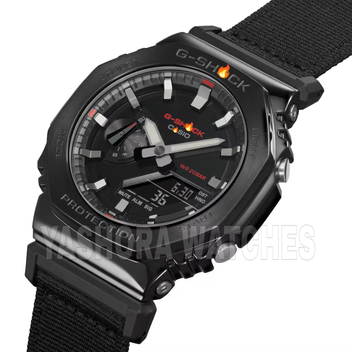 G-Sh*ck G1373 Metal Case & Cloth Strap Full Black