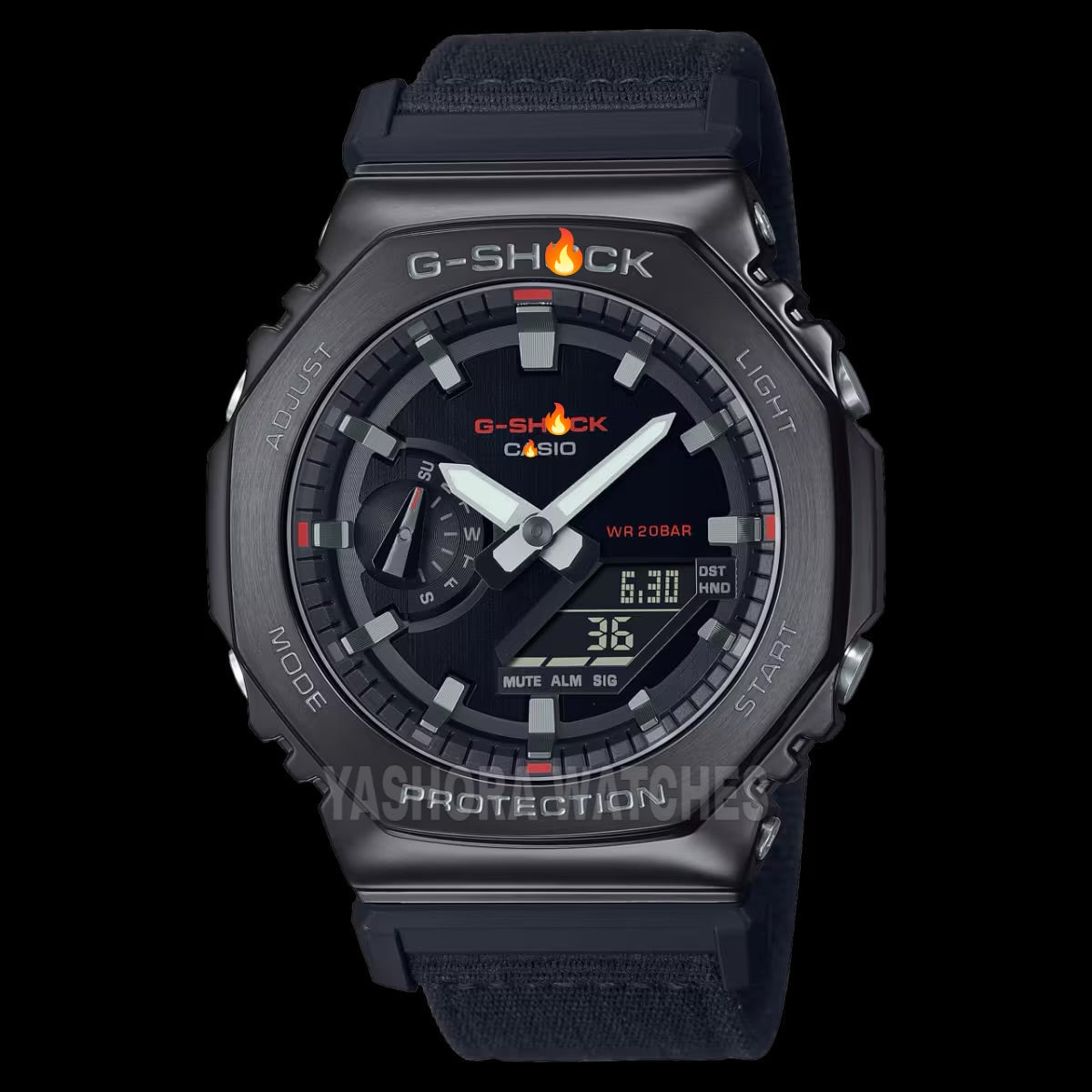 G-Sh*ck G1373 Metal Case & Cloth Strap Full Black