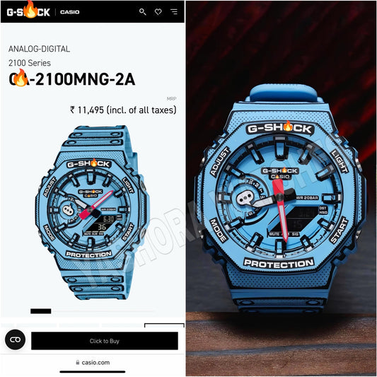 G-Sh*ck 2100 OAK Manga Editio BLUE