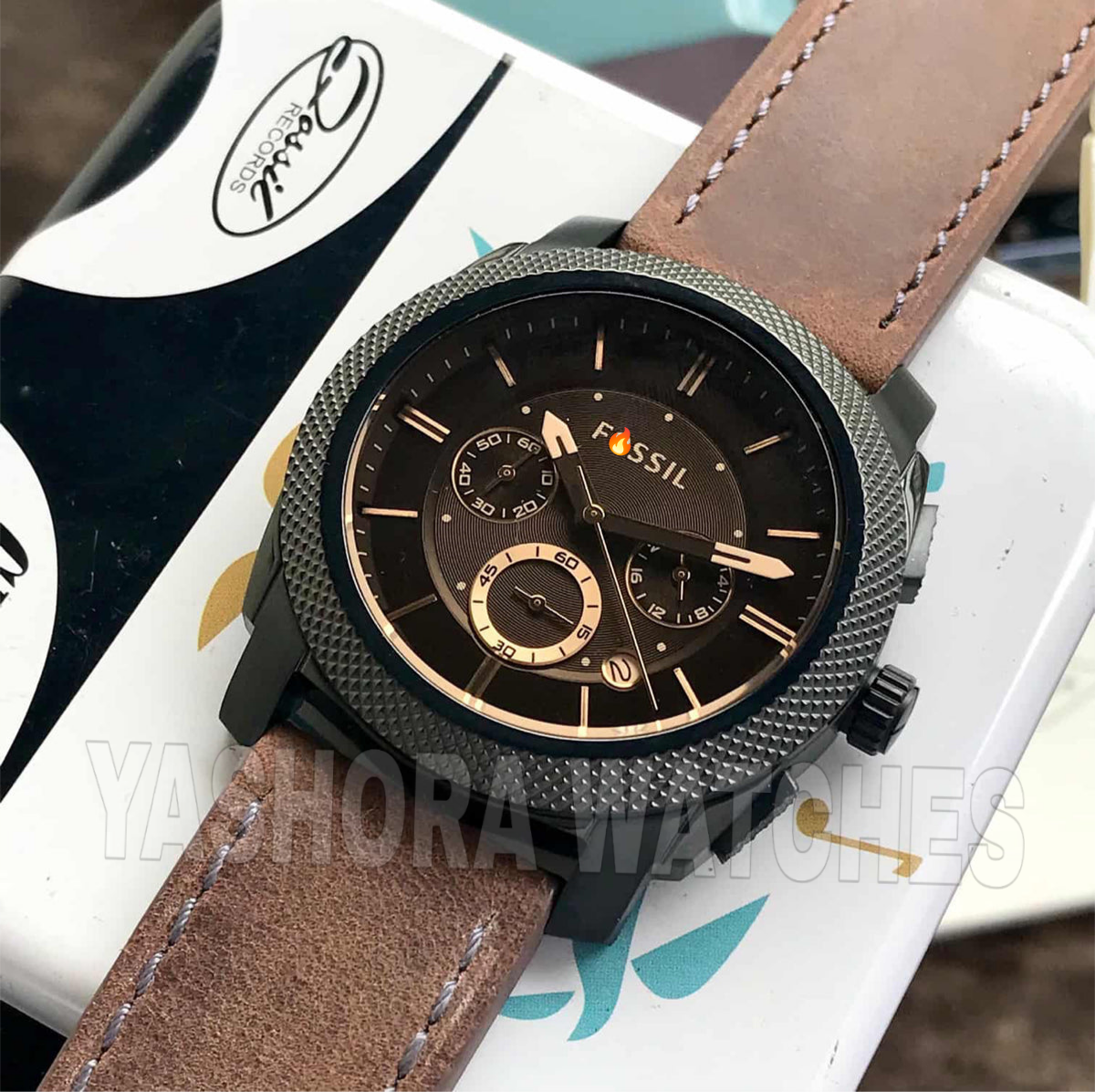 F*ssil FS5251 Japanese Brown Dial & Brown Leather Strap Men’s Watch