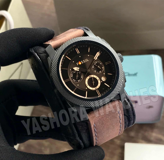 F*ssil FS5251 Japanese Brown Dial & Brown Leather Strap Men’s Watch