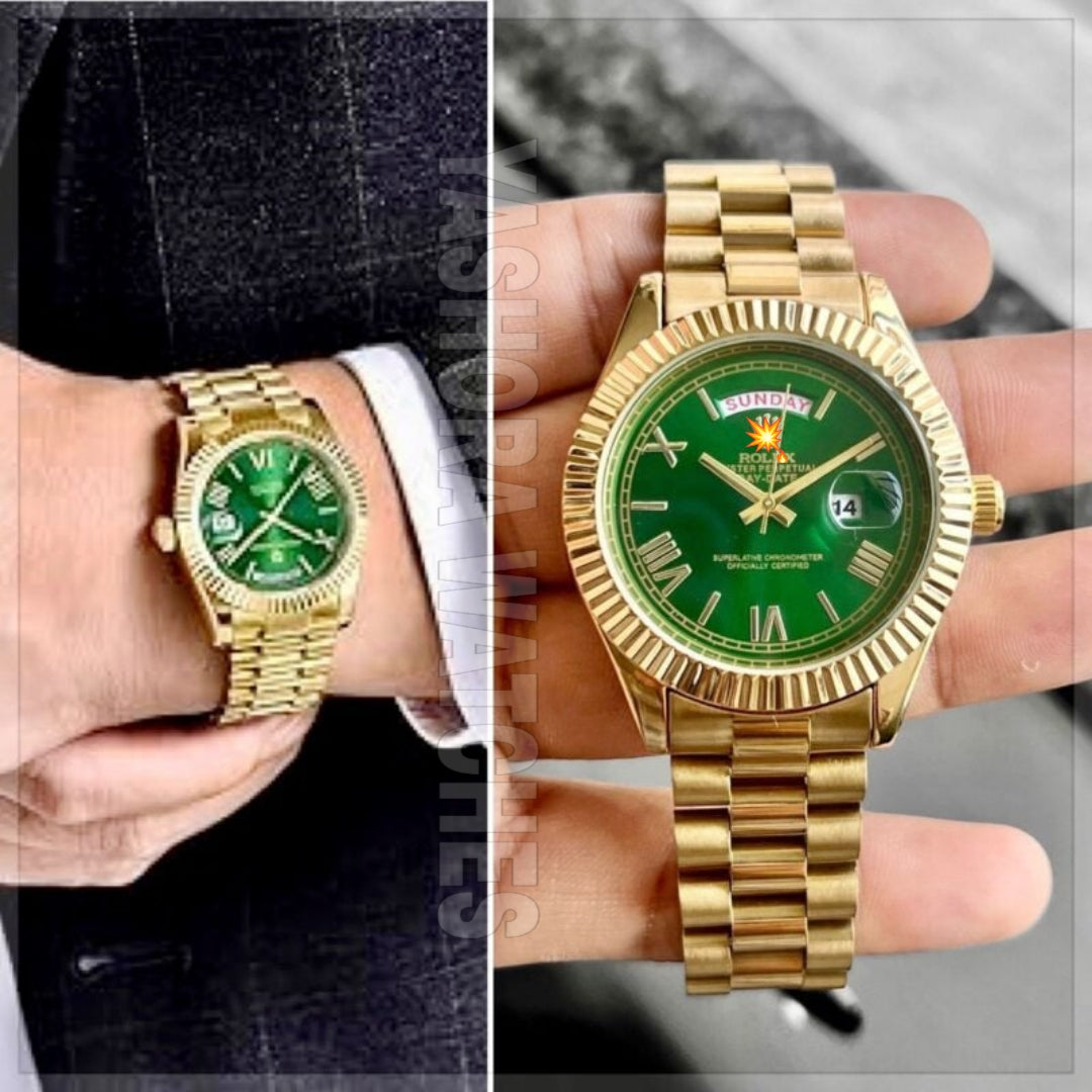 ROL*X Day-Date 41 GOLD GREEN