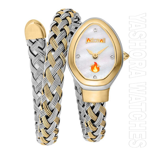 JUST C… Snack Watch TWO TONE GOLD WHITE