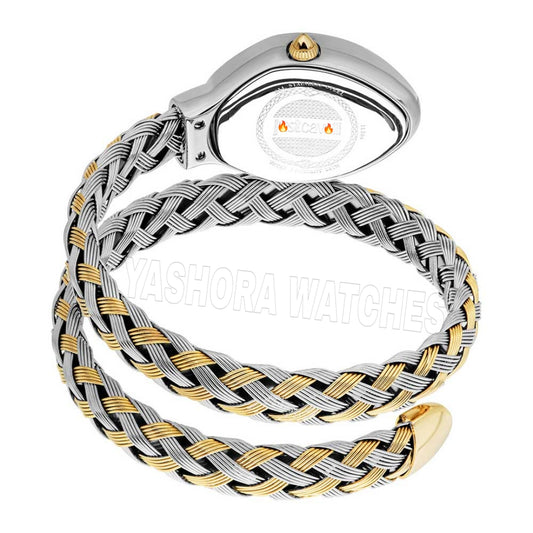 JUST C… Snack Watch TWO TONE GOLD WHITE