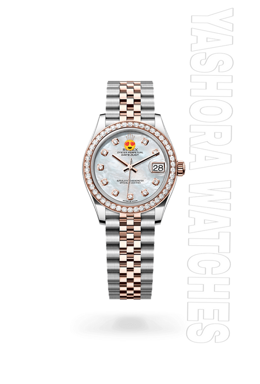 Rol*x Datejust Woman Oyster, 31 mm, Oystersteel, Everose gold and diamonds (Automatic) ZR QUALITY