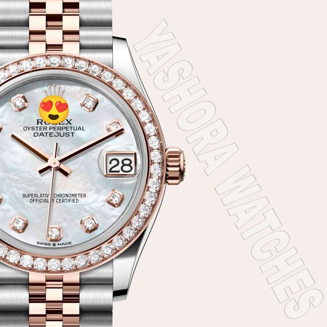 Rol*x Datejust Woman Oyster, 31 mm, Oystersteel, Everose gold and diamonds (Automatic) ZR QUALITY