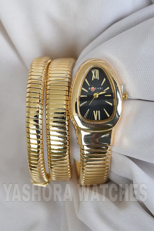 BVL SERPENTINE WITHOUT STONE GOLD STRAP SPIRAL
