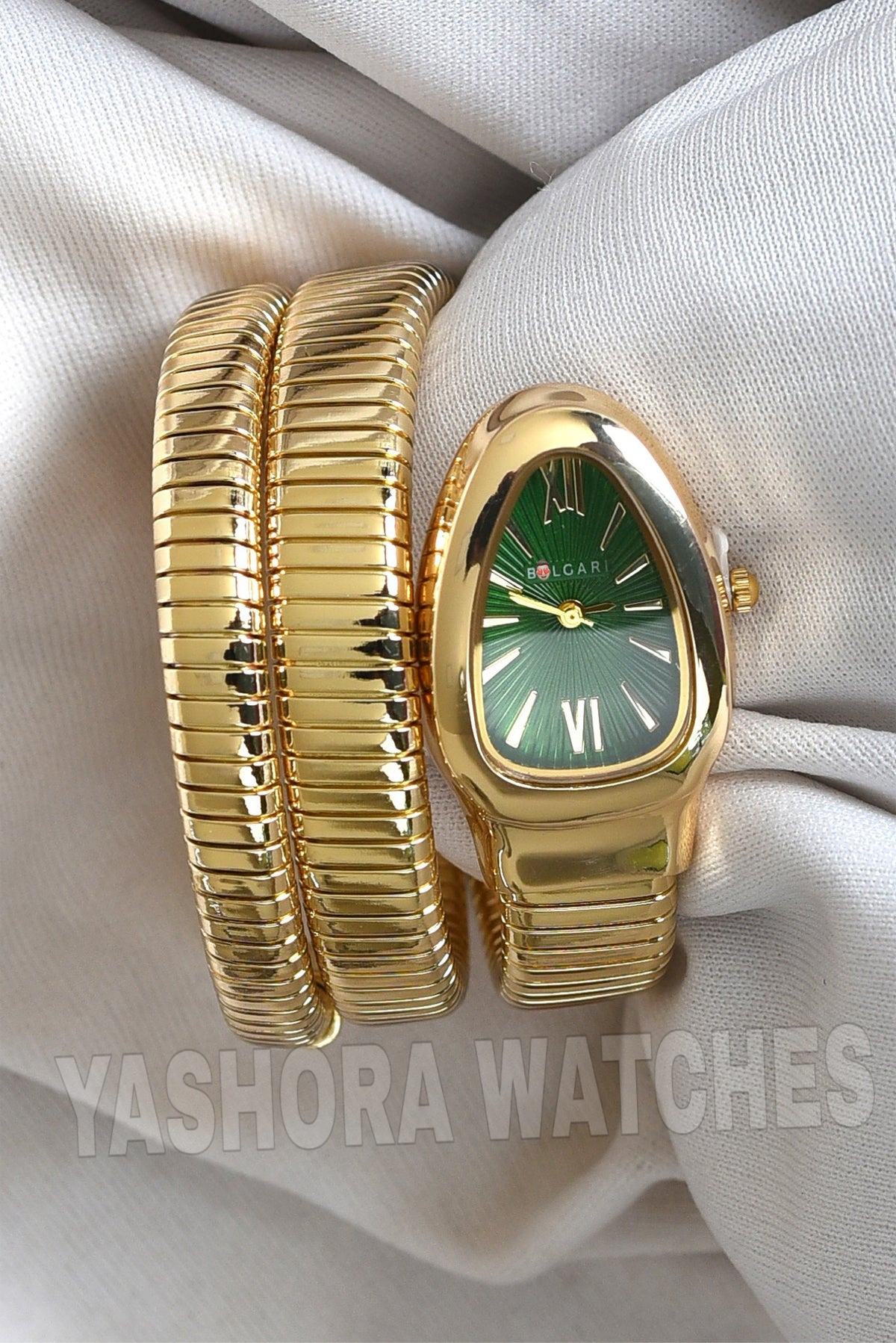 BVL SERPENTINE WITHOUT STONE GOLD STRAP SPIRAL