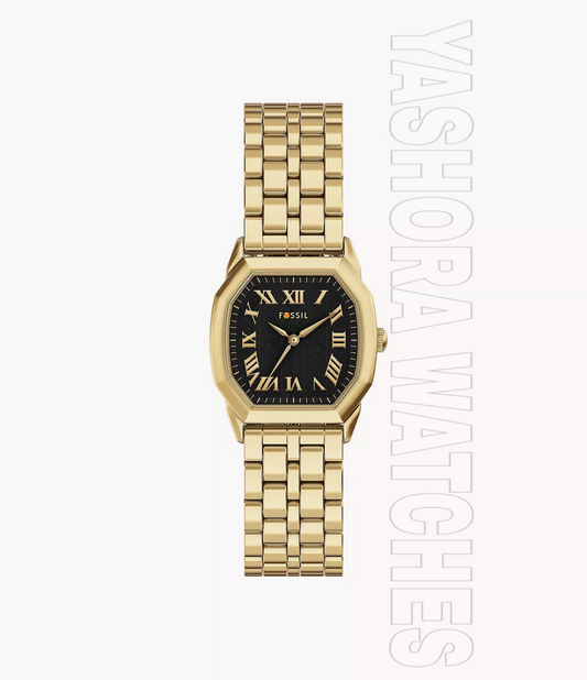 F*ssil Harlow Women Quartz Gold-Black