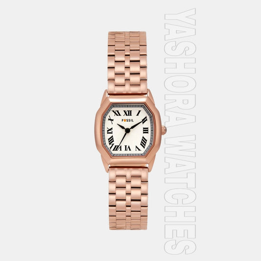 F*ssil Harlow Women Quartz Rose Gold-White
