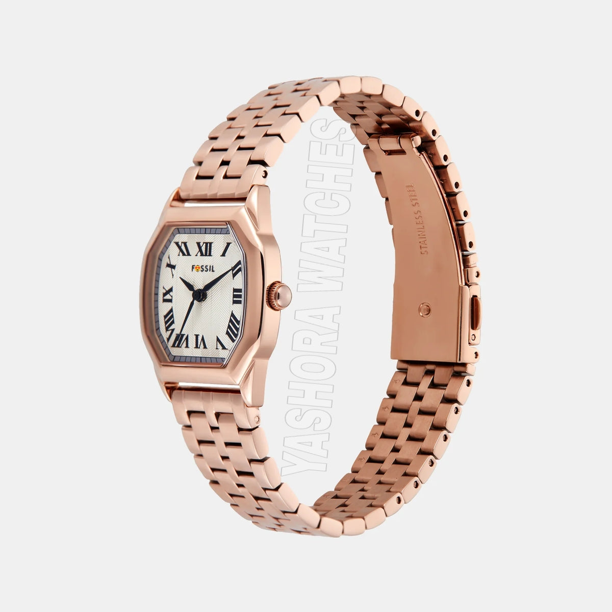 F*ssil Harlow Women Quartz Rose Gold-White