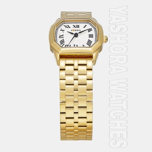F*ssil Harlow Women Quartz Gold-White