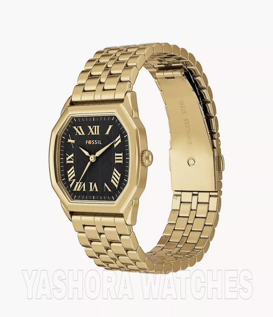 F*ssil Harlow Women Quartz Gold-Black