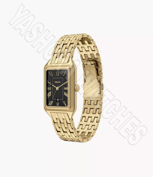 F*ssil-Rectangle-Gold-Black