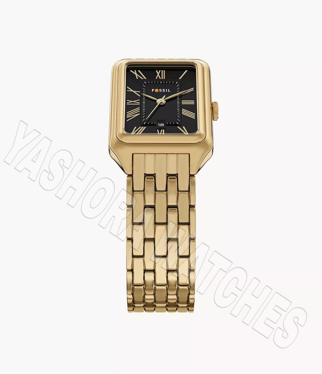F*ssil-Rectangle-Gold-Black