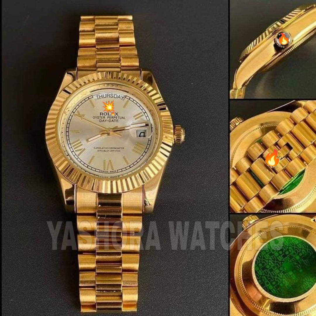 Rol*x Day-Date 41 228238 Fluted Bezel White Dial