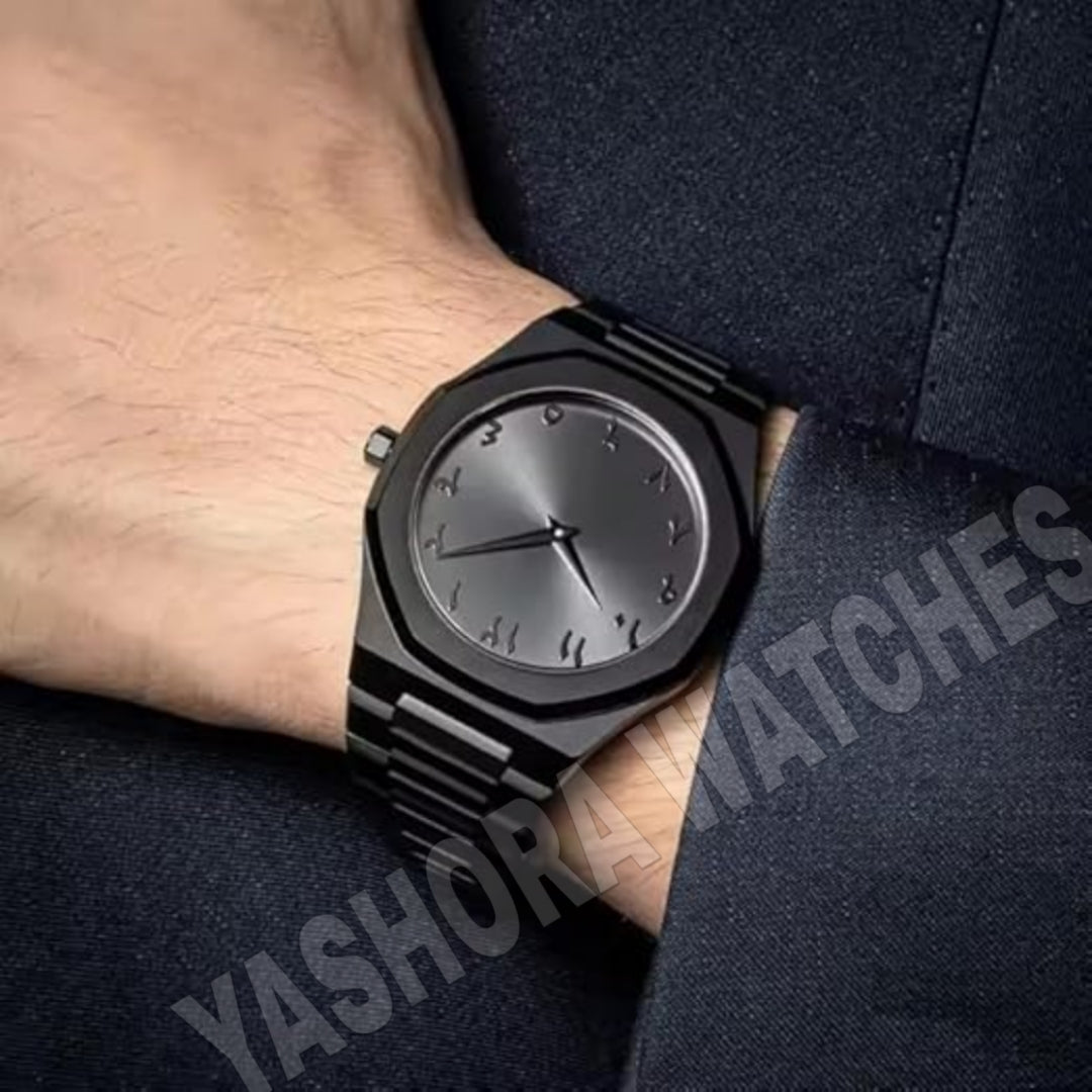 Arabic Black Aura Watch - Premium Limited Edition Timepiece
