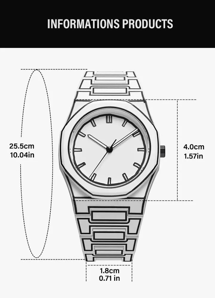 Trending Cartoon print watch white