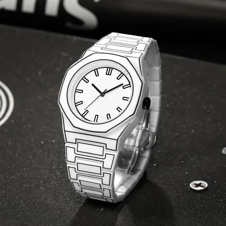 Trending Cartoon print watch white